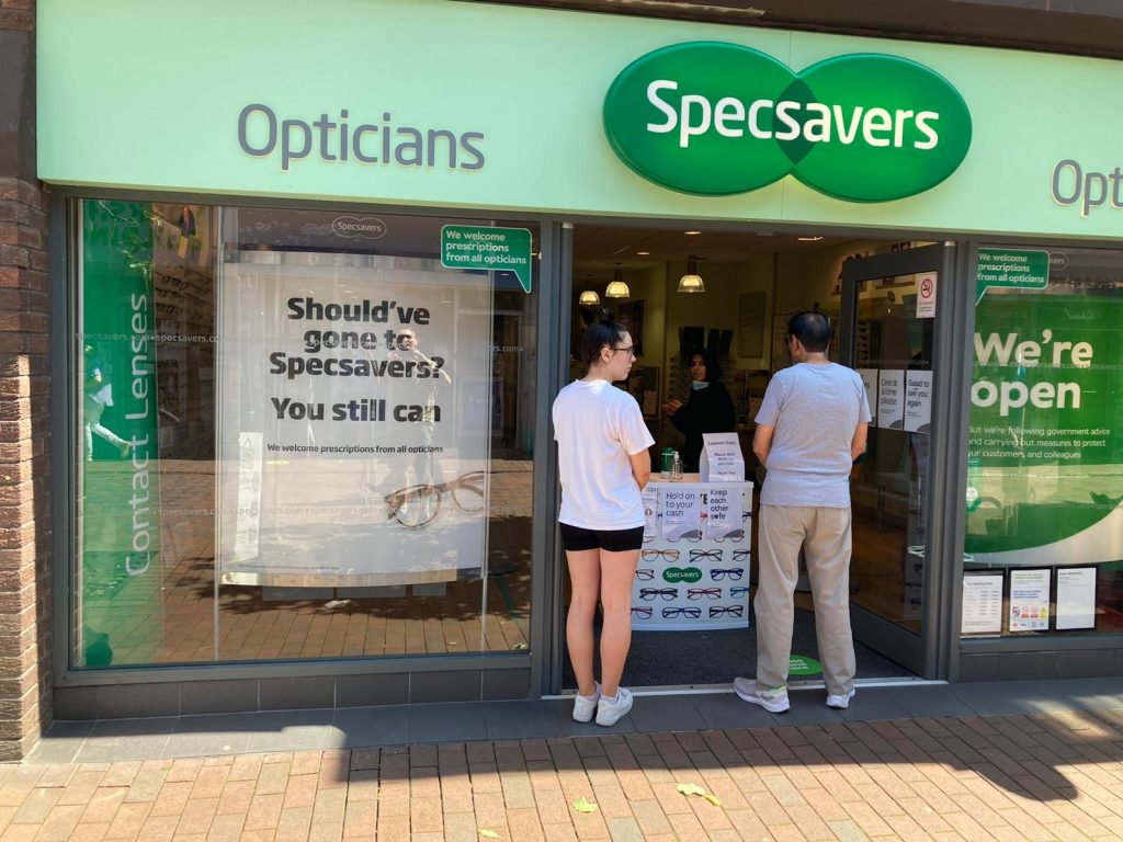 Specsavers shop front