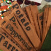 Pottery Herb sticks with printed names such as peppermint and tarragon